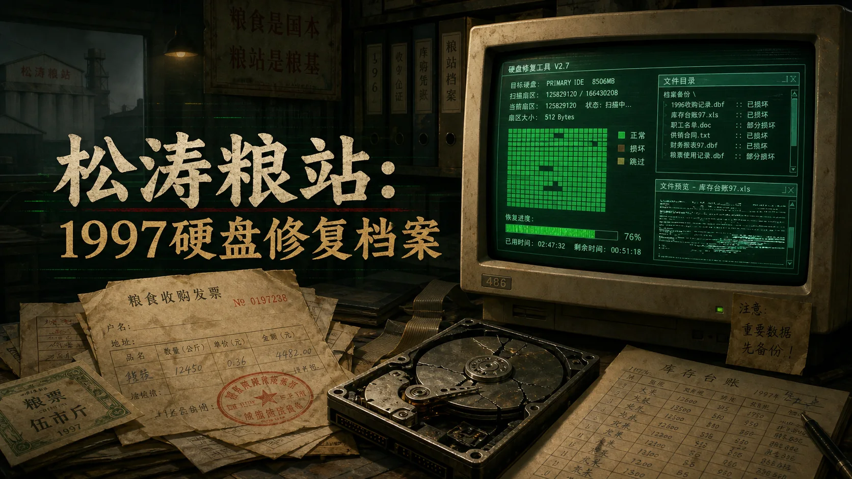 松涛粮站:1997硬盘修复档案 - 作品封面 - 谜页集