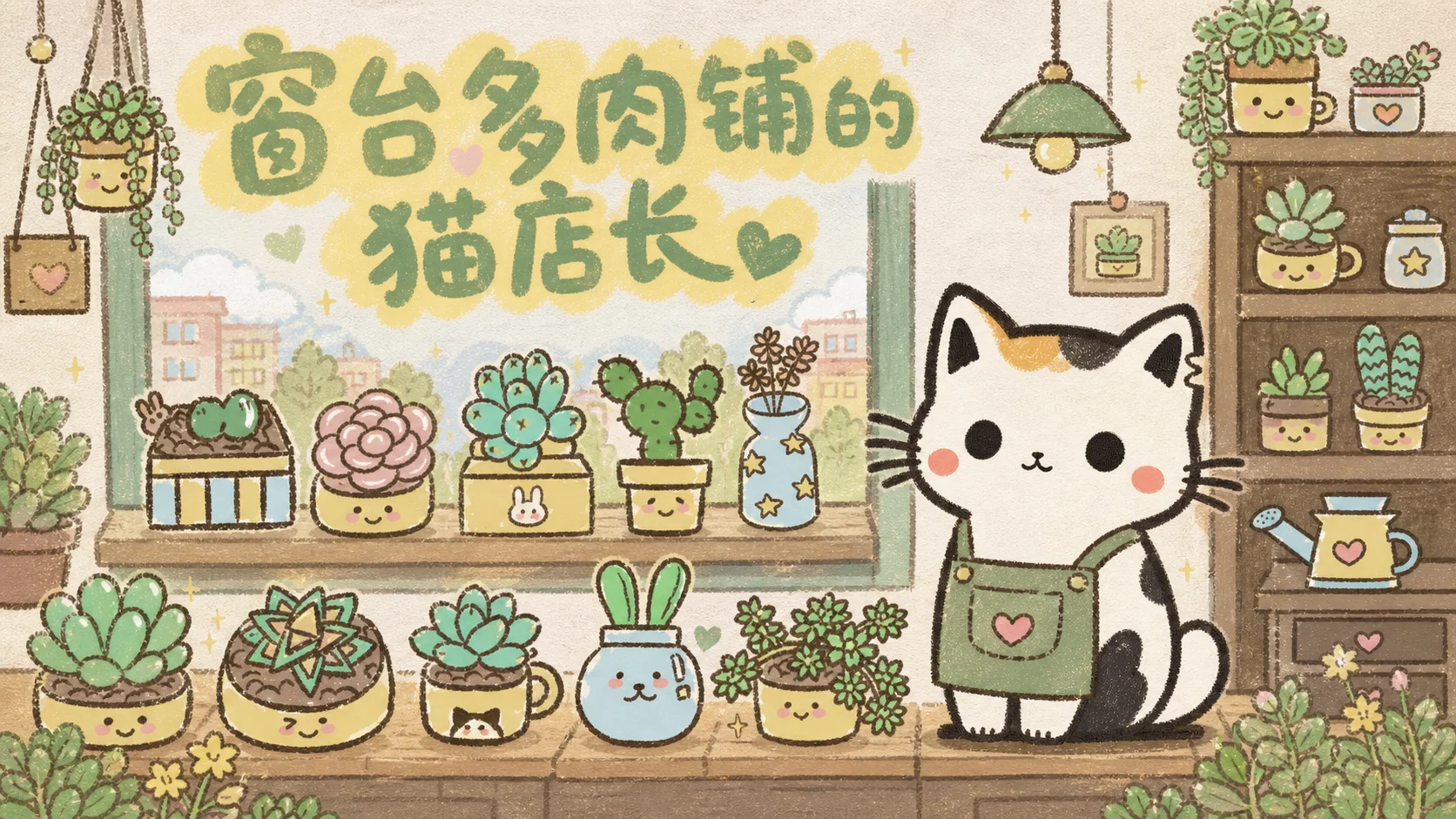 窗台多肉铺的猫店长 - 作品封面 - 谜页集