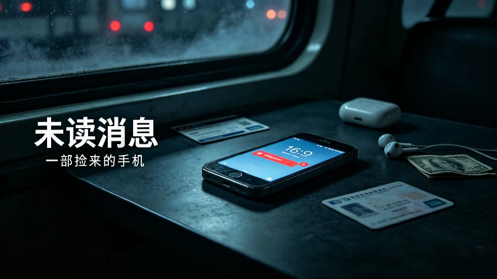未读消息：捡来的手机 - 作品封面 - 谜页集