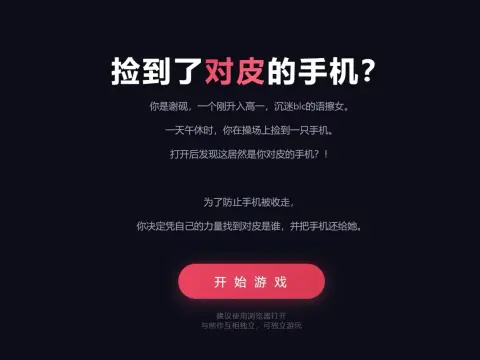 捡到了对皮的手机？ - 作品封面 - 谜页集